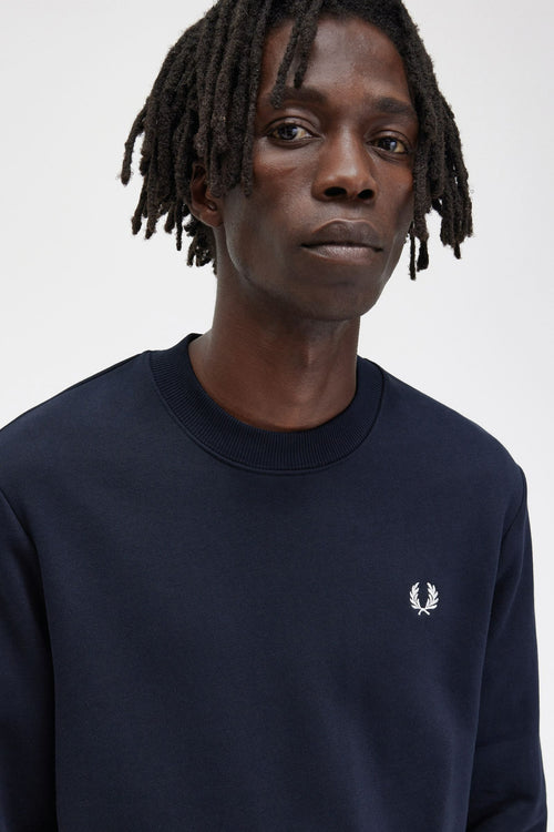 Sweat col rond Bleu - FRED PERRY