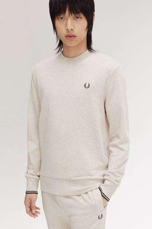 Sweater met ronde hals Beige - Fred Perry