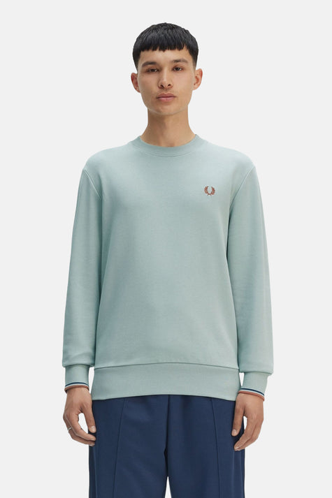 Sweat col rond Bleu - FRED PERRY