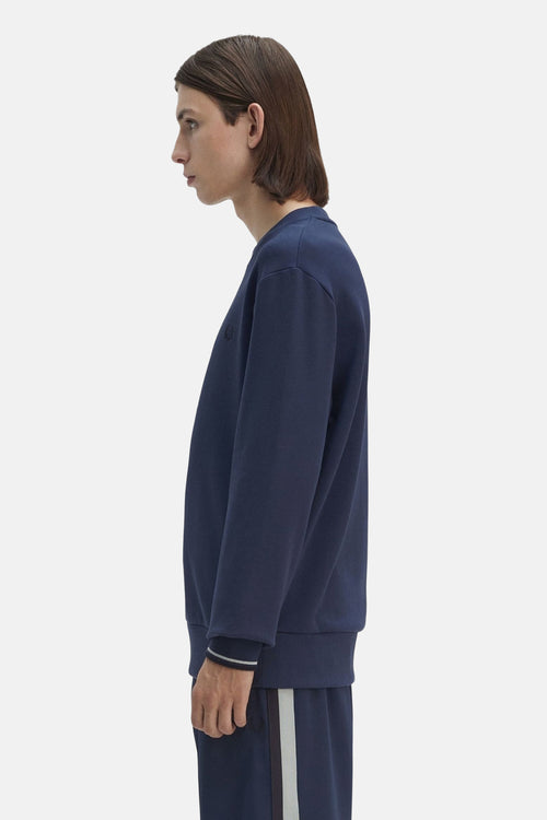 Sweat col rond Bleu - FRED PERRY