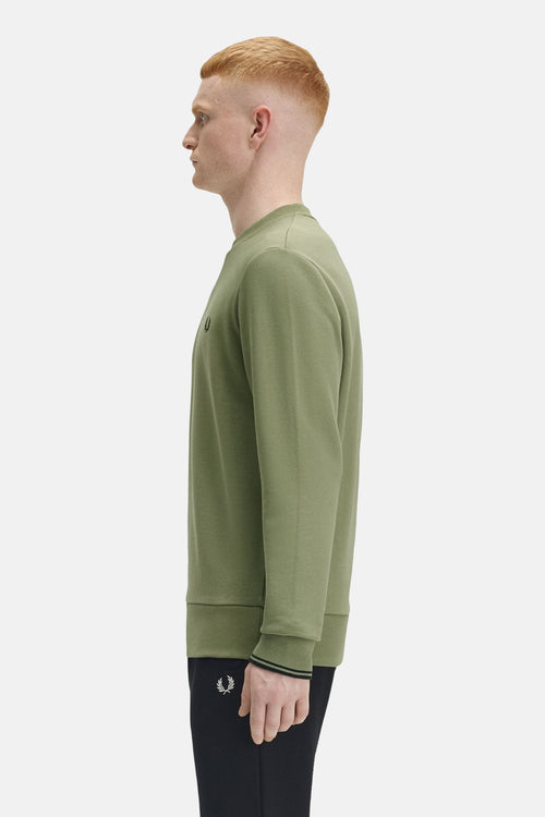 Sweat col rond OLIVE - FRED PERRY
