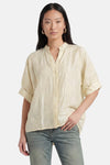 Blouse met korte mouwen - geel