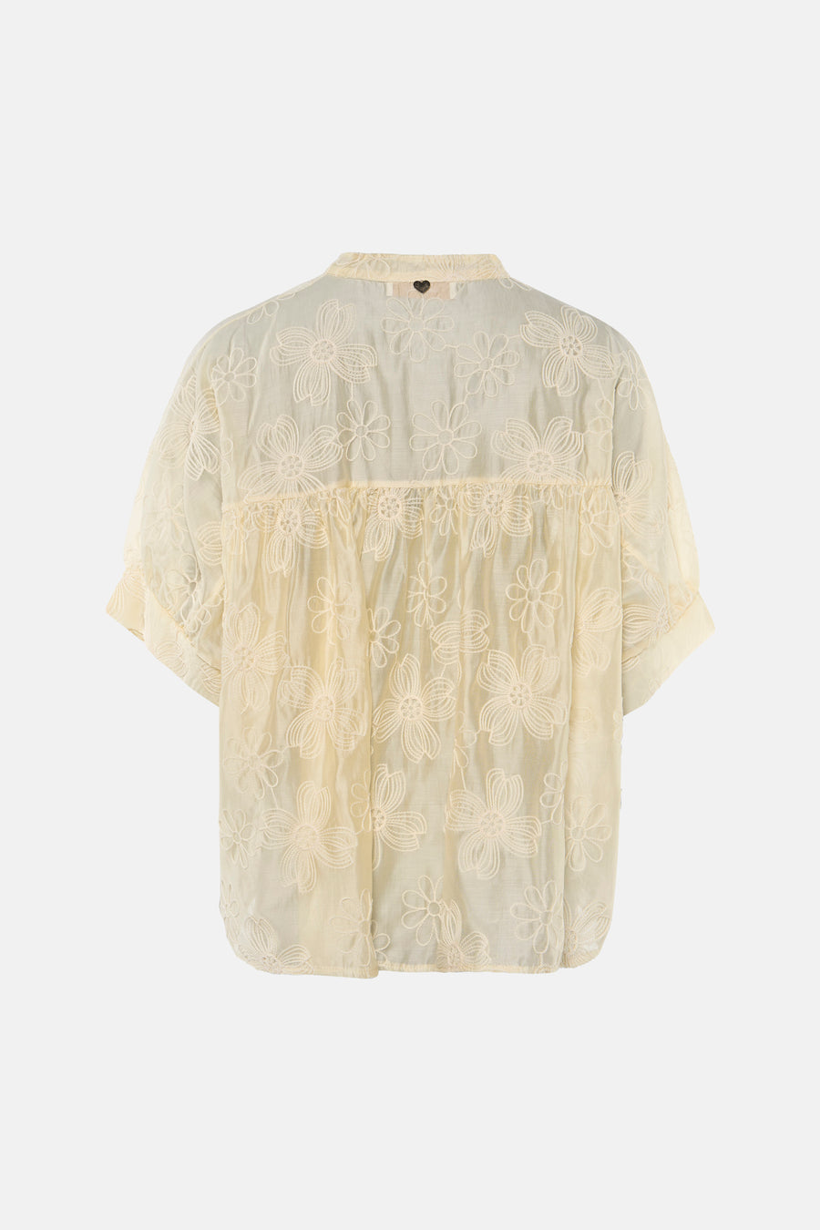 Blouse met korte mouwen - geel