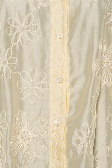 Blouse met korte mouwen - geel