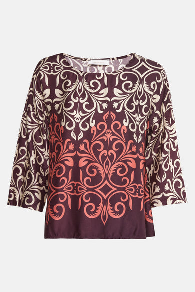 Blouse met lange mouwen - bordeaux