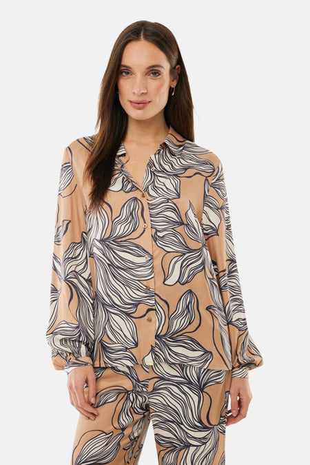 Blouse à manches longues - multicolore