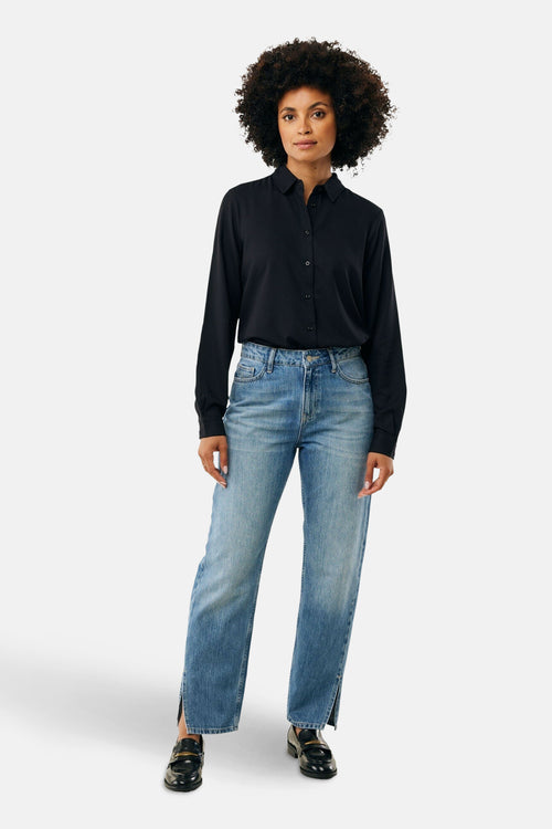 Hemd met lange mouwen - zwart