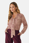 Blouse à manches longues - multicolore
