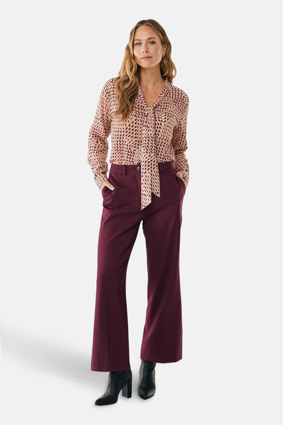 Multikleurige blouse met lange mouwen van MEXX, met print en strikdetail bij de hals.