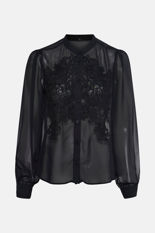 Hemd met lange mouwen - zwart