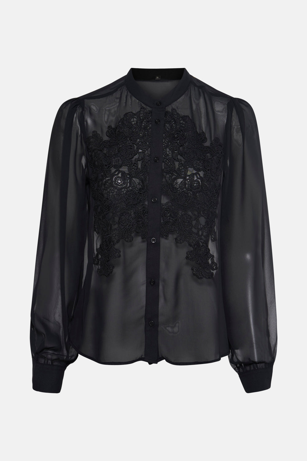 Hemd met lange mouwen - zwart