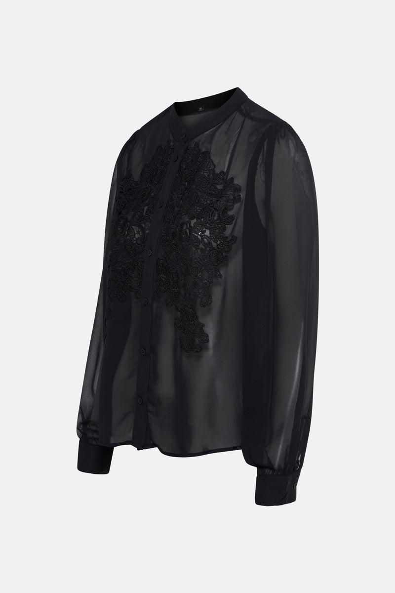 Hemd met lange mouwen - zwart