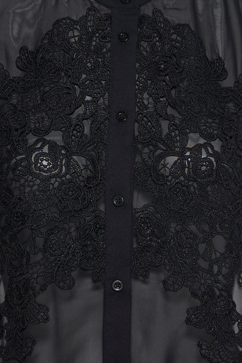 Hemd met lange mouwen - zwart