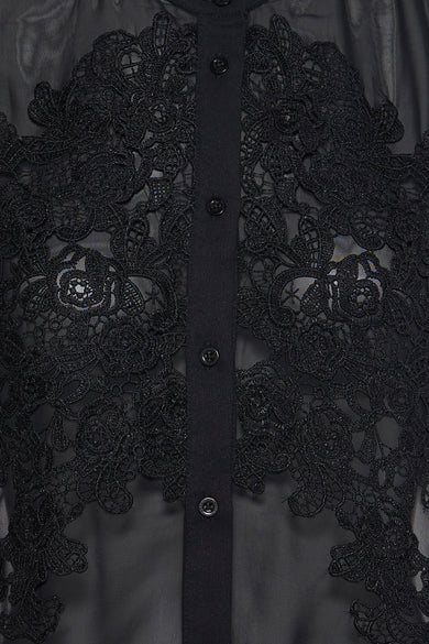 Hemd met lange mouwen - zwart