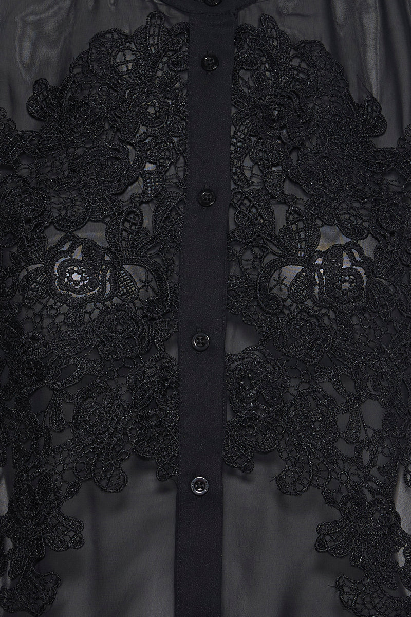 Hemd met lange mouwen - zwart