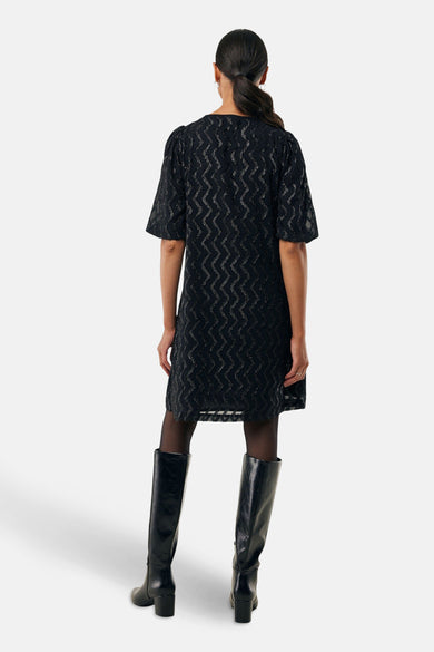 Kleedje met korte mouwen - zwart