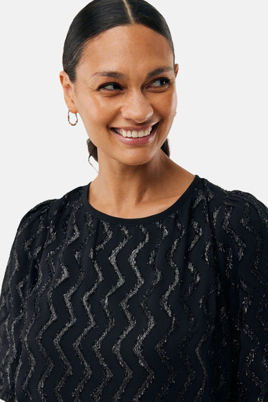 Kleedje met korte mouwen - zwart