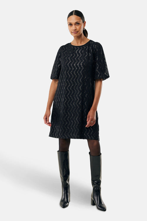 Kleedje met korte mouwen - zwart