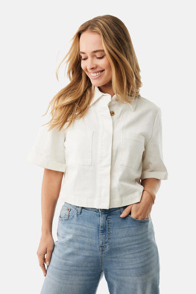 Gilet - off white denim