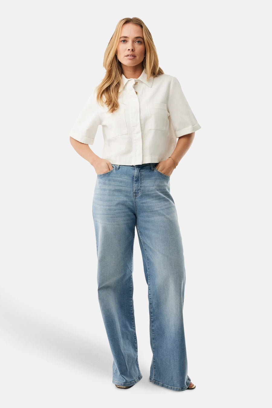 Gilet - off white denim