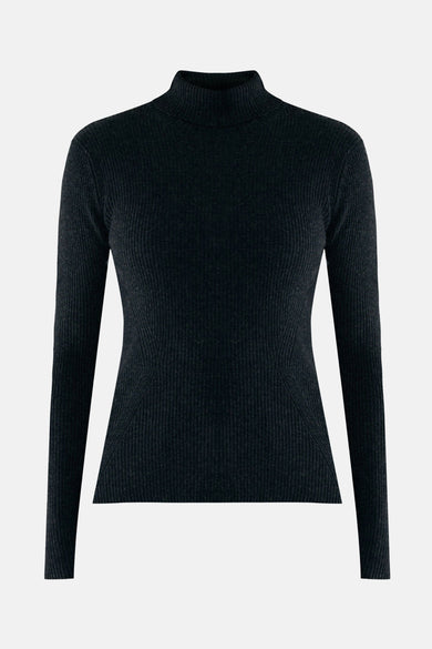 Pull met rolkraag - zwart