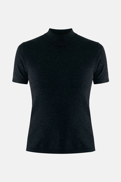 Pull met ronde hals - zwart