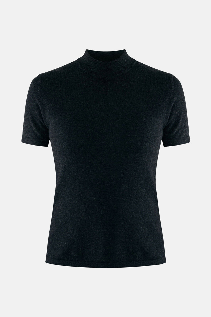 Pull met ronde hals - zwart