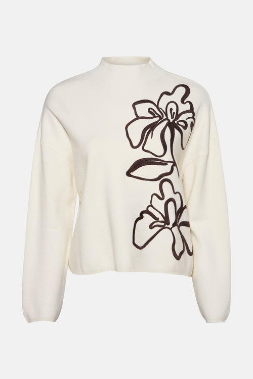 Pull met rolkraag - ecru