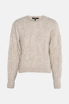Pull met ronde hals - beige