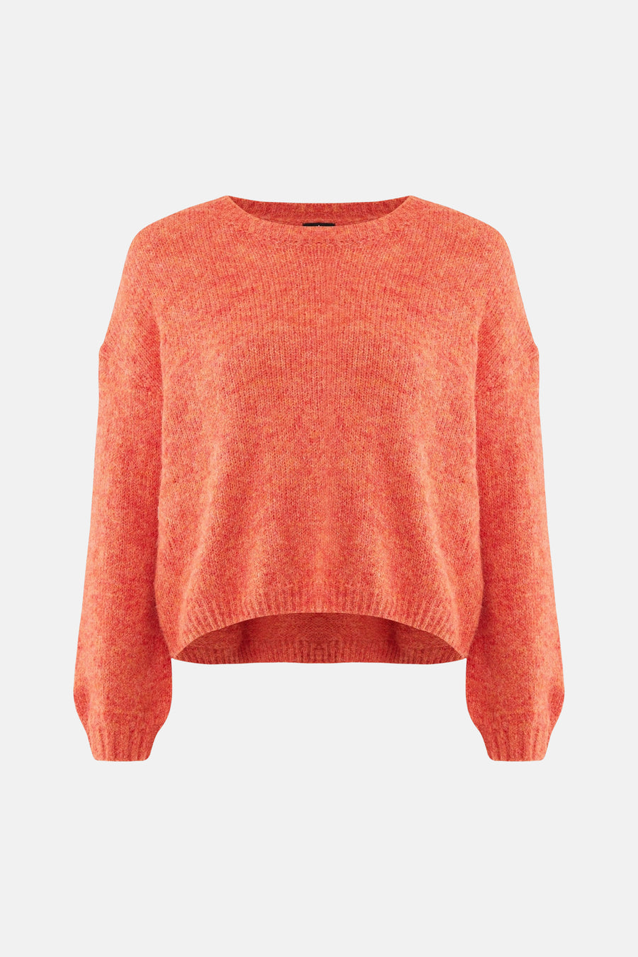 Pull col rond orange de MEXX, en maille duveteuse avec une coupe décontractée.
