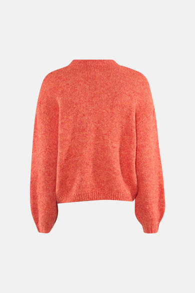 Pull orange de MEXX en maille texturée à coupe décontractée, vue de dos.