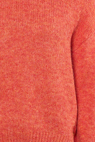 Pull col O orange de MEXX en maille texturée et moelleuse avec un pli doux sur le côté.