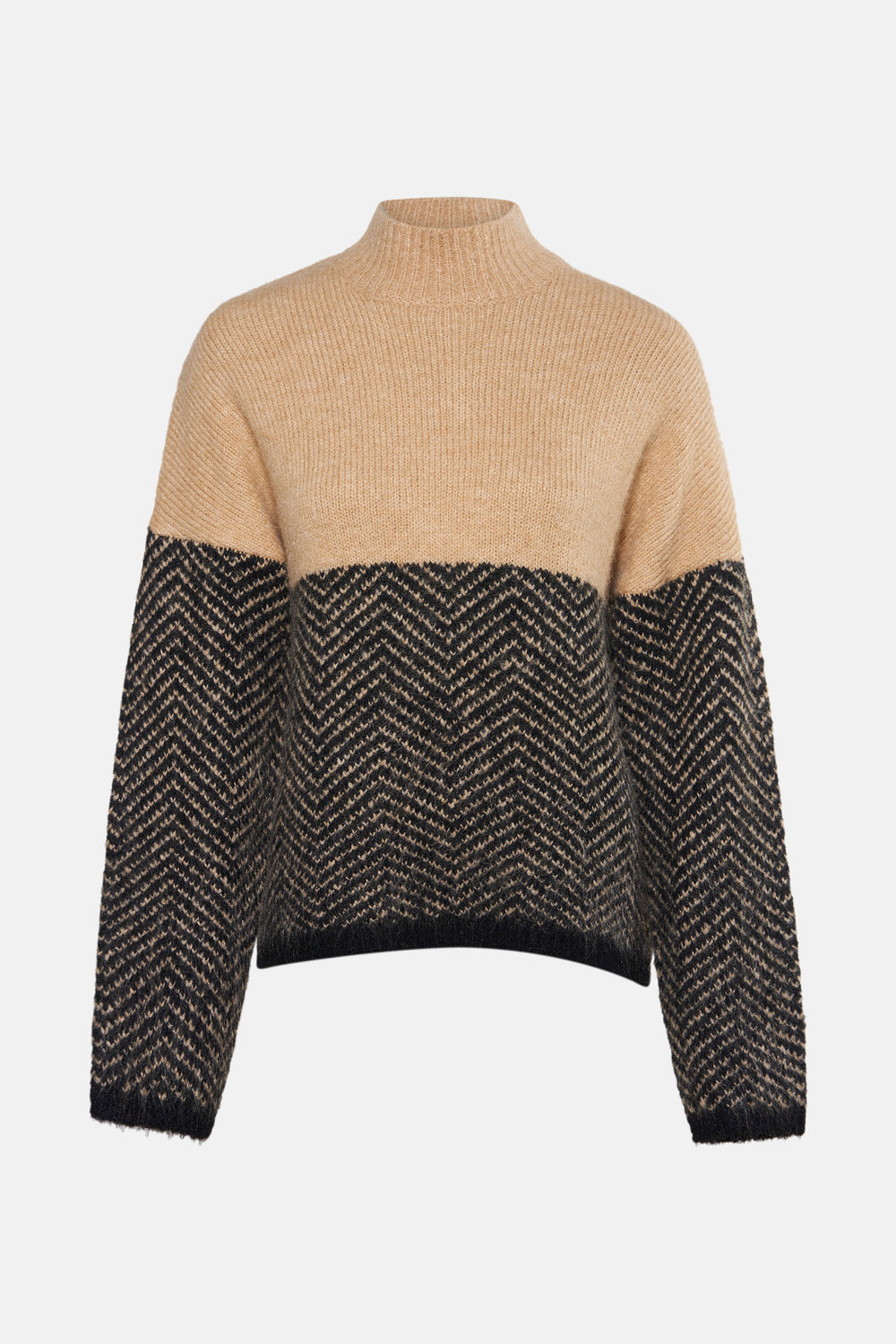 Pull met rolkraag - multicolor