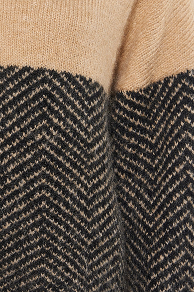 Pull met rolkraag - multicolor