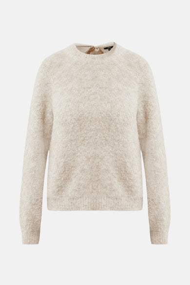 Pull met ronde hals - ecru