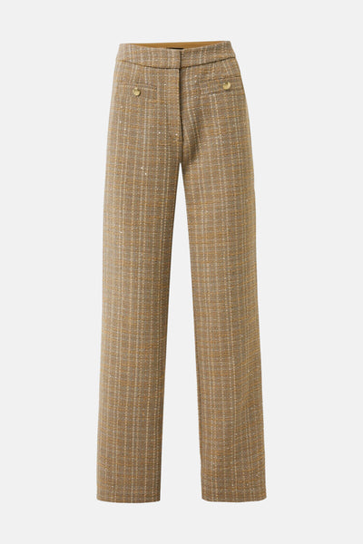 Pantalon multicolore en tweed de MEXX, coupe droite avec deux boutons décoratifs sur le devant.