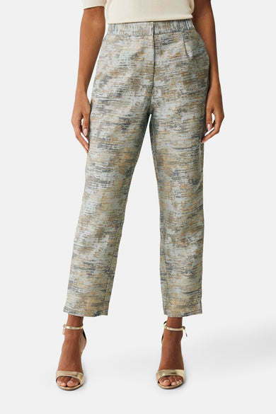 Multikleurige textuur broek van MEXX, met een rechte pasvorm en gouden hakken.