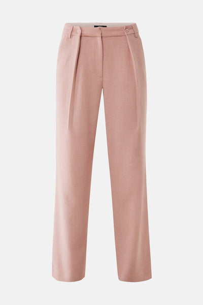 Roze broek van MEXX, rechte pasvorm met gestructureerde plooien aan de taille.