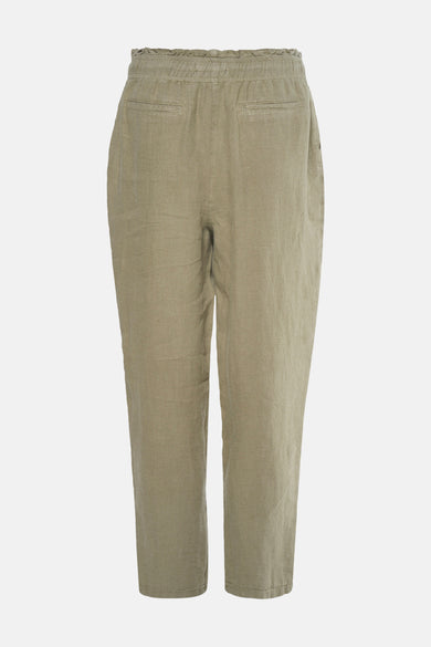 Pantalon kaki de MEXX, avec une taille élastique et des poches arrière discrètes.
