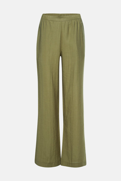 Pantalon vert ample de MEXX, en tissu texturé avec une taille élastique.