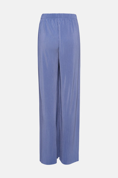 Pantalon bleu à plis, de MEXX, vu de dos, avec une taille élastique.
