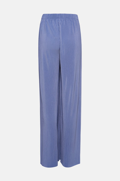 Pantalon bleu à plis, de MEXX, vu de dos, avec une taille élastique.
