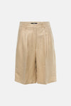 Korte beige short van MEXX, met paspelzakken achter en een losse pasvorm.