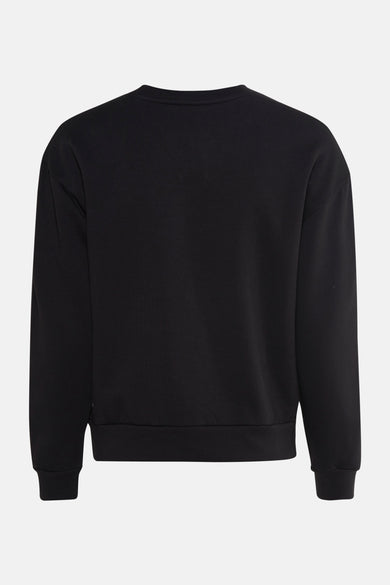 Zwarte Mexx sweatshirt, achterkant, met ronde hals en geribbelde boorden.