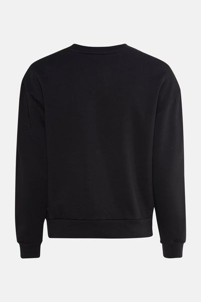 Zwarte Mexx sweatshirt, achterkant, met ronde hals en geribbelde boorden.