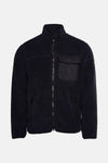 Barbour blauwe fleecejas met een teddy textuur en een comfortabele pasvorm.