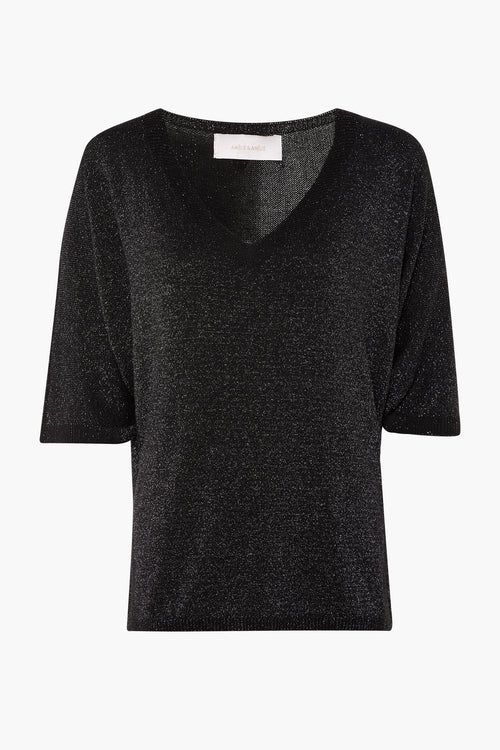 Pull col V Noir - AMELIE ET AMELIE