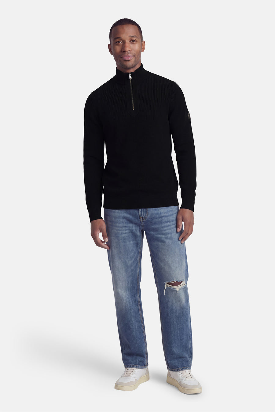 Pull met rolkraag - zwart