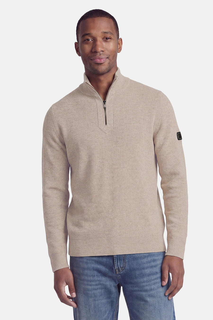 Pull à col roulant - beige