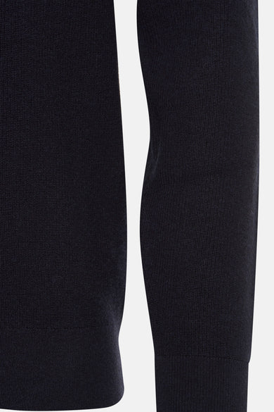 Pull met rolkraag - blauw